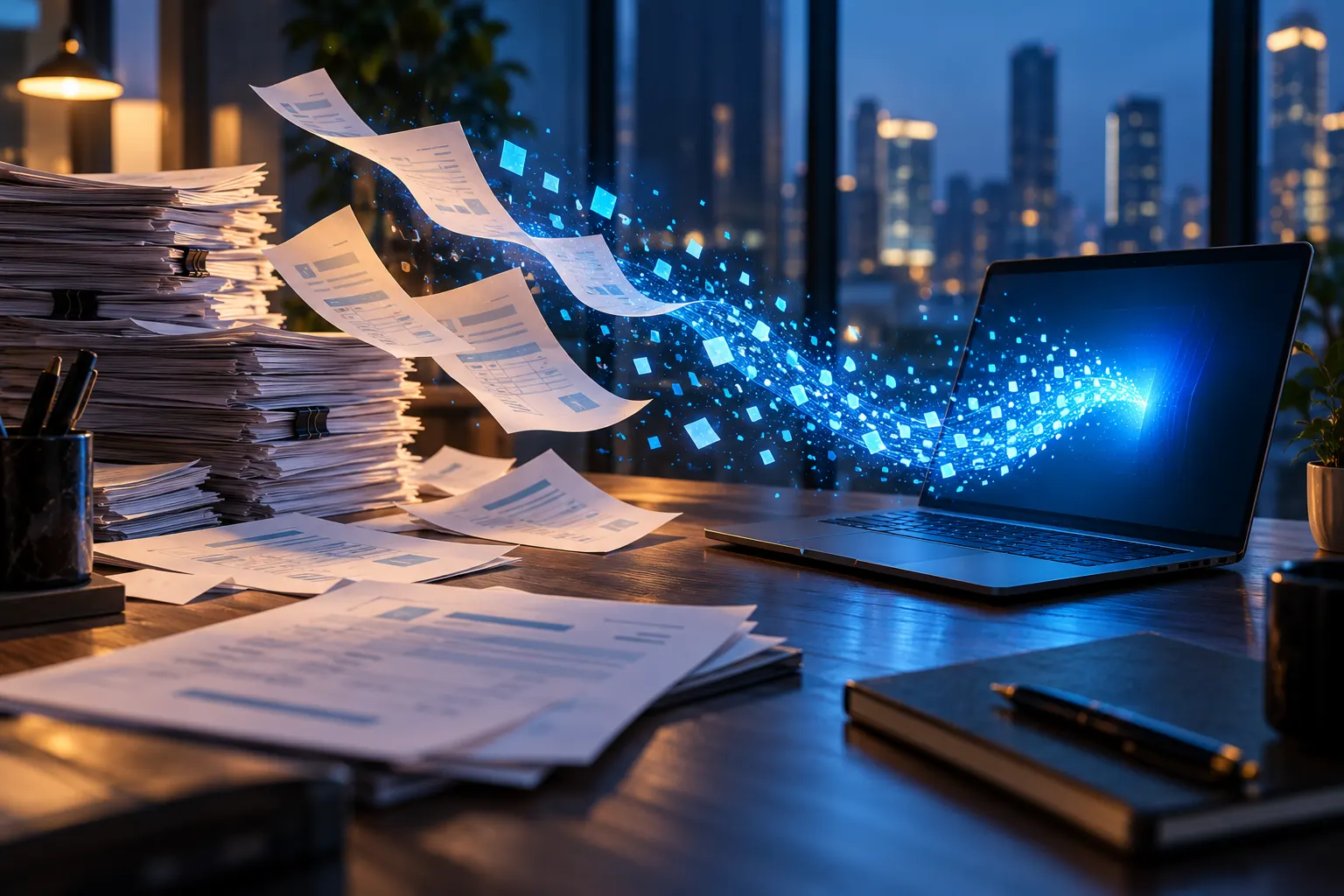 Documents arriving by email become ERP data without retyping.
